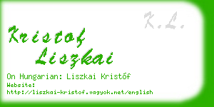 kristof liszkai business card