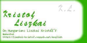 kristof liszkai business card